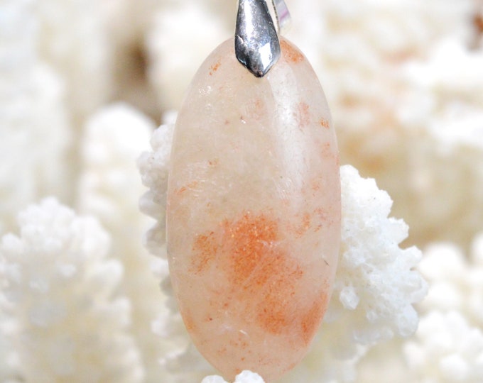 Pierre de soleil 36 carats - pendentif cabochon pierre naturelle - Inde // CL77