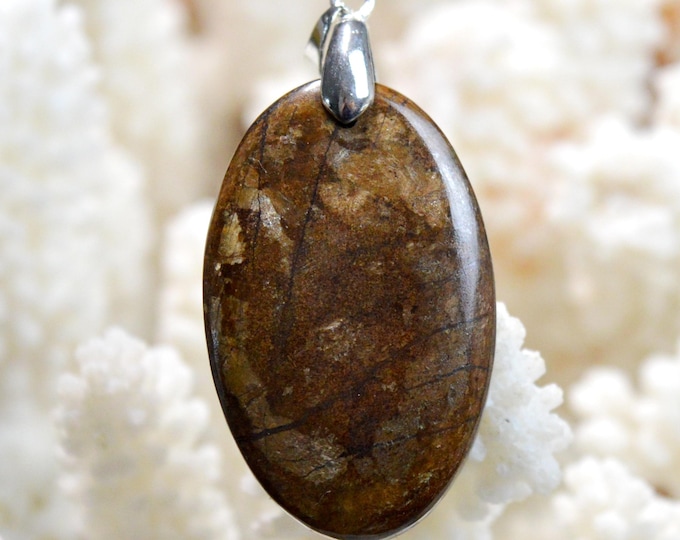 Bronzite 62 carat - natural stone cabochon pendant - USA / FQ85