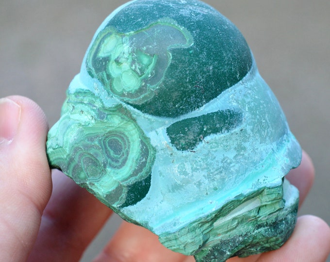 Malachite 476 grams - Mashamba West Mine, Kolwezi mining district, Lualaba, DR Congo