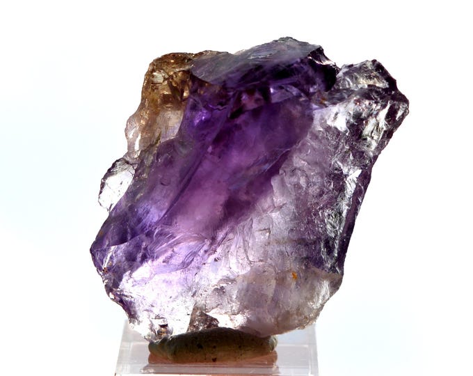 Quartz var. Ametrine 13 grams - Anahi Mine, Puerto Suárez Municipality, Germán Busch Province, Santa Cruz, Bolivia