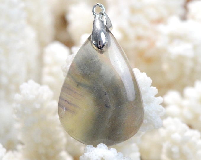 Fluorite 43 carats - pendentif cabochon pierre naturelle - Afghanistan / EP62