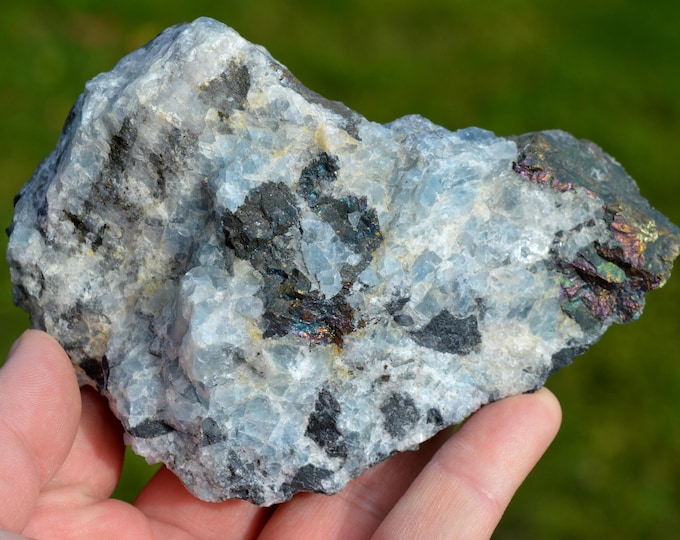 Chalcopyrite & Fluorite 718 grams - Morococha District, Yauli Province, Junín, Peru