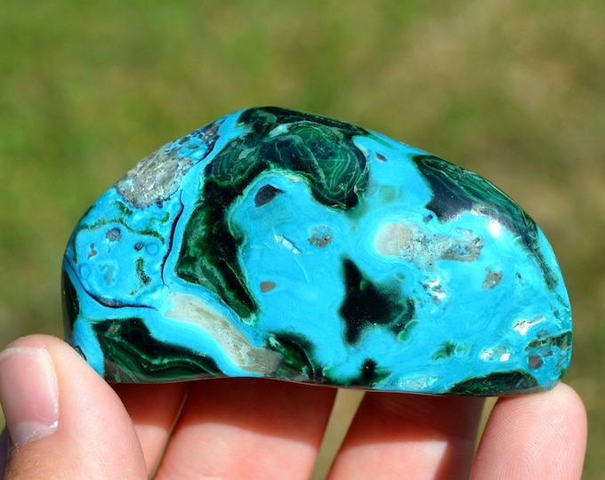 Polished Malachite & Chrysocolla 164 grams - Lubumbashi, Haut-Katanga, DR Congo