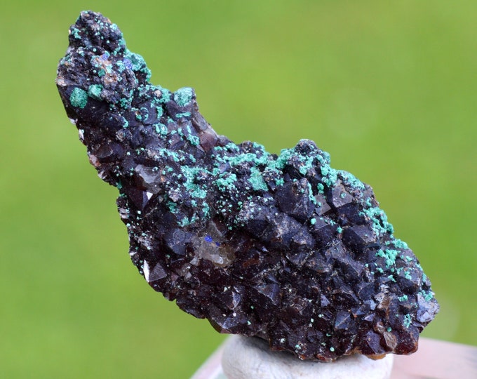 Quartz & Goethite malachite 21 grams - M'Ssici, Alnif Circle, Tinghir Province, Drâa-Tafilalet Region, Morocco