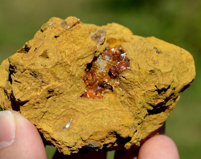 Vanadinite & Limonite 167 grams - Vein 12, Tadaout, Taouz Caïdat, Er-Rissani Circle, Errachidia Province, Drâa-Tafilalet Region, Morocco