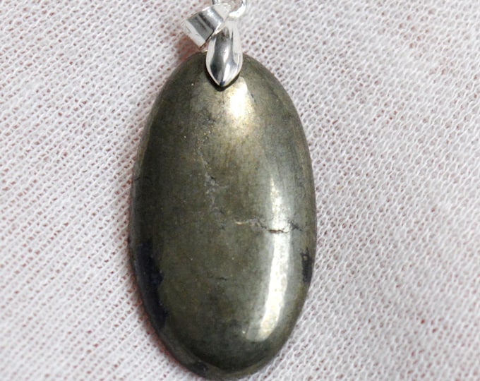 Pyrite 50 carats - pendentif cabochon pierre naturelle - Perou / FR2