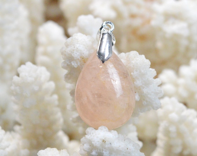 Morganite 21 carats - pendentif cabochon pierre naturelle - Pakistan / FA41