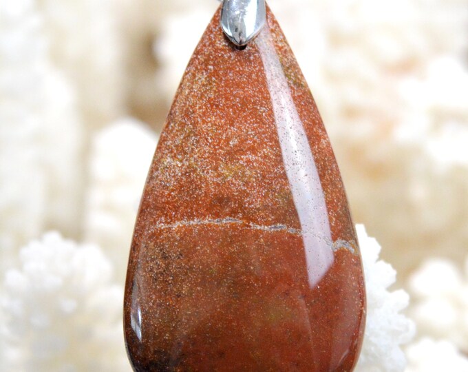 48 carat Jasper - natural stone cabochon pendant - Morocco // BZ15
