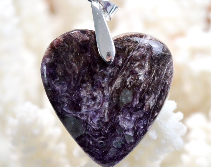 Charoite 81 carats - pendentif cabochon pierre naturelle - Russie // CH38