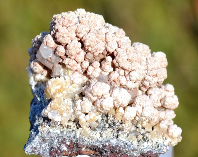 Mimetite & Calcite 126 grams - Santa Eulalia District, Mun. de Aquiles Serdán, Chihuahua, Mexico