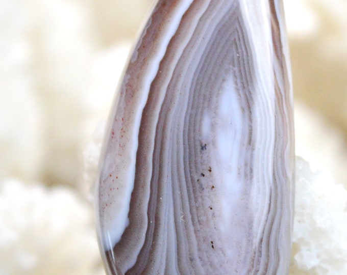 Agate 36 carats - pendentif cabochon pierre naturelle - Botswana // Ref AT38