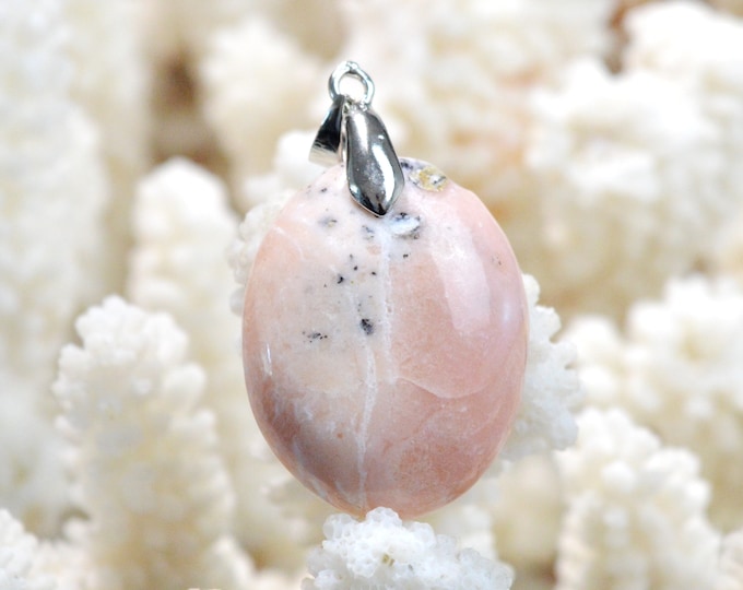 35 carat pink opal - natural stone cabochon pendant - Peru / FH29