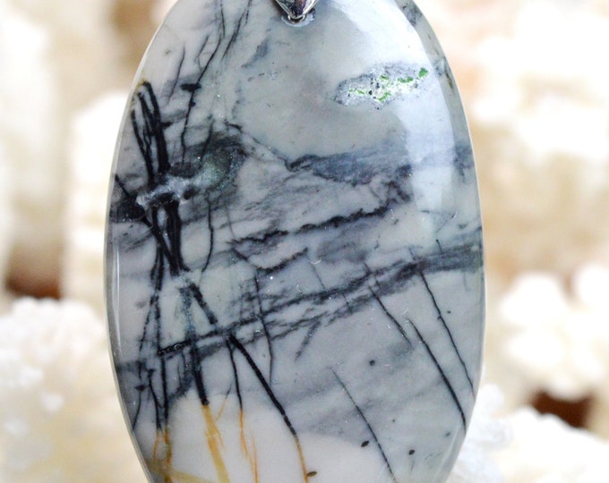 Picasso Jasper 67 carats - natural stone cabochon pendant - Utah, USA // AH80
