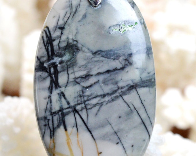 67 Carat Picasso Jasper - Natural Gemstone Cabochon Pendant - Utah, USA // AH80