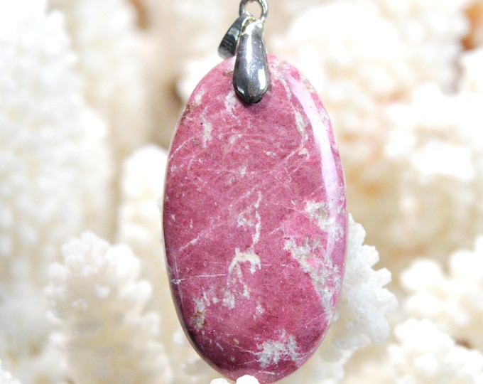 51 carat Thulite - natural stone cabochon pendant - Norway / FZ97