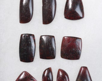Lot of 10 Rhodolite Garnets, 254 carats - natural stone cabochon - Mozambique // CA53