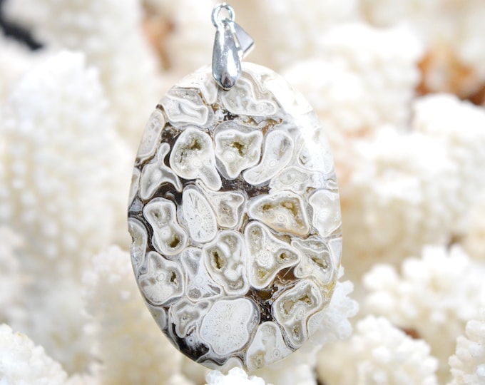 Agate 71 carats - pendentif cabochon pierre naturelle - Mexique // DO58