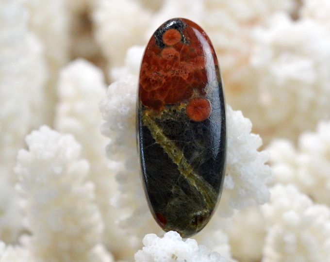 21 carat peanut obsidian - natural stone cabochon - Mexico / FH35