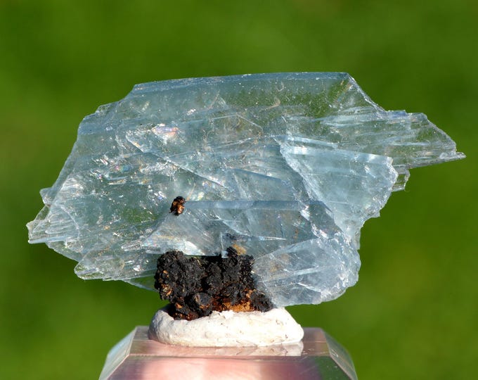 Blue barite 19 grams - Djebel Ouichane, Circle of Guelaia, Province of Nador, Oriental Region, Morocco