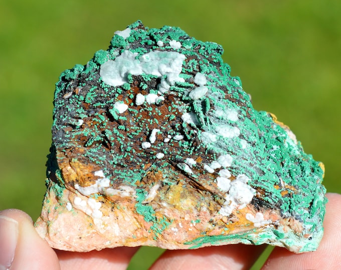 Malachite & Smithsonite 198 grams - Bou Beker, Touissit-Bou Beker mining district, Jerada Province, Orientale Region, Morocco