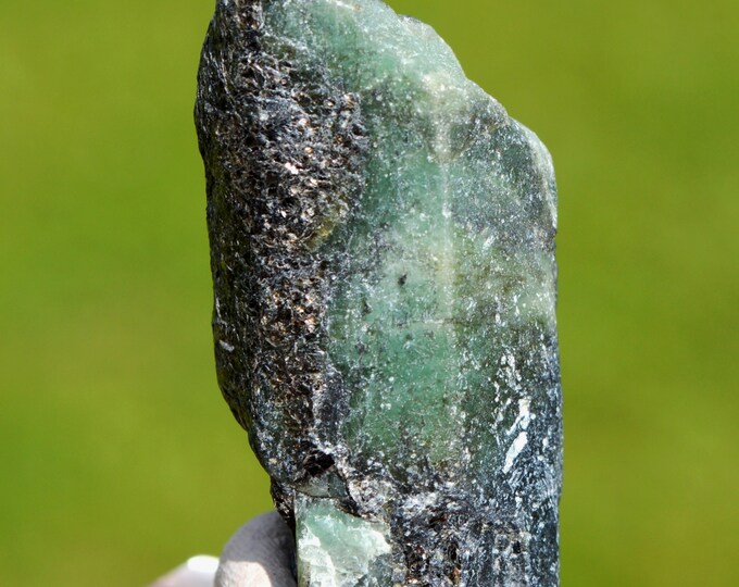 Beryl var. Emerald & Graphite 34 grams - Nova Era, Minas Gerais, Brazil