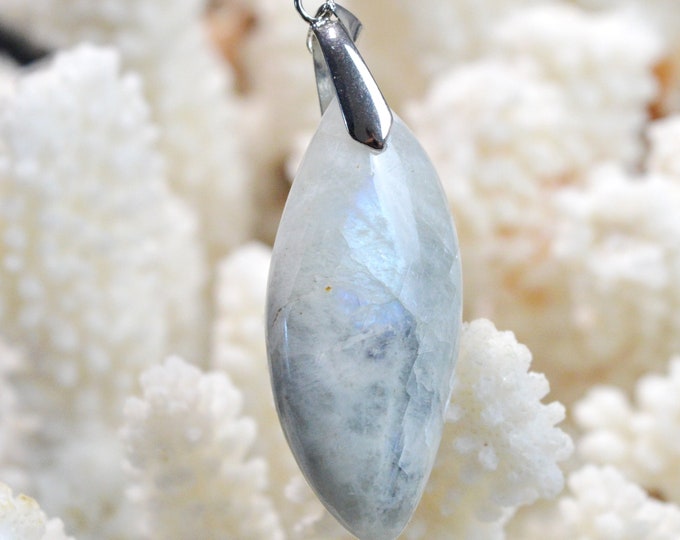 Pierre de lune 63 carats - pendentif cabochon pierre naturelle - Inde / FM92