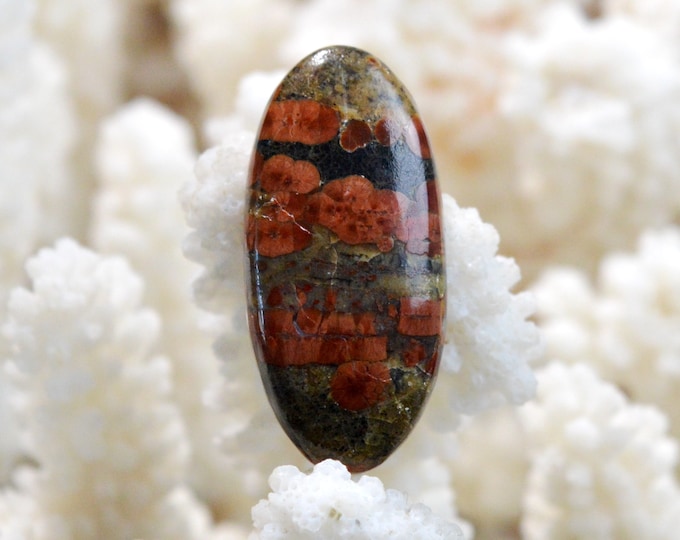 21 carat peanut obsidian - natural stone cabochon - Mexico / FH37
