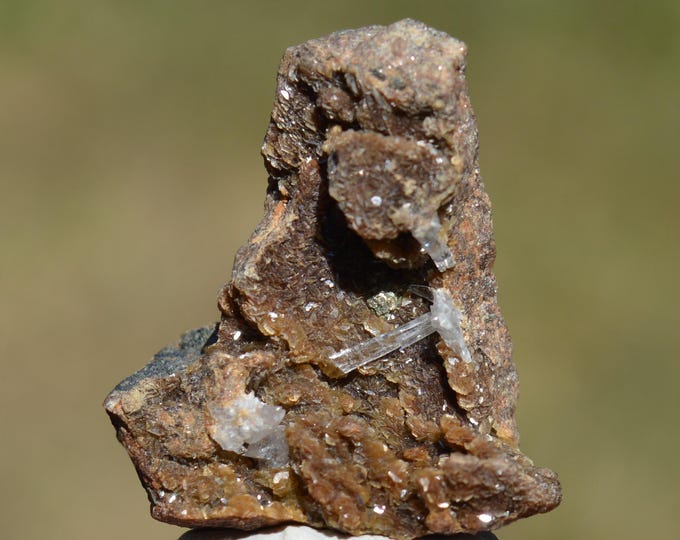 Gypsum 17 grams - Salsigne mine, Salsigne, Aude, Occitanie, France