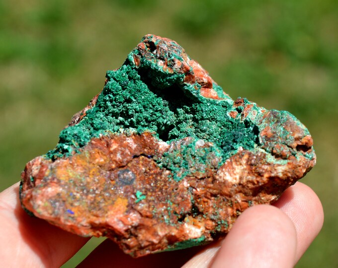 Malachite & Quartz 198 grams - Touissit-Bou Beker, Jerada Province, Oriental Region, Morocco