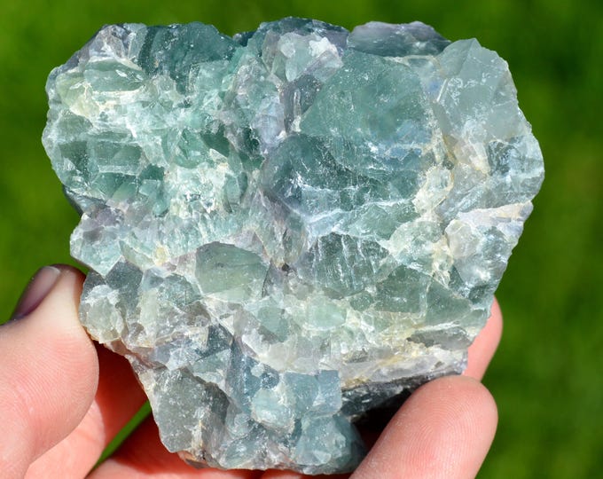 Fluorite 280 grams - La Barre Mine, Saint-Jacques-d'Ambur, Puy-de-Dôme, Auvergne-Rhône-Alpes, France