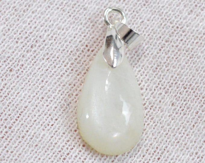 Pierre de lune blanche 9.8 carats - pendentif cabochon pierre naturelle - Tanzanie / FU75