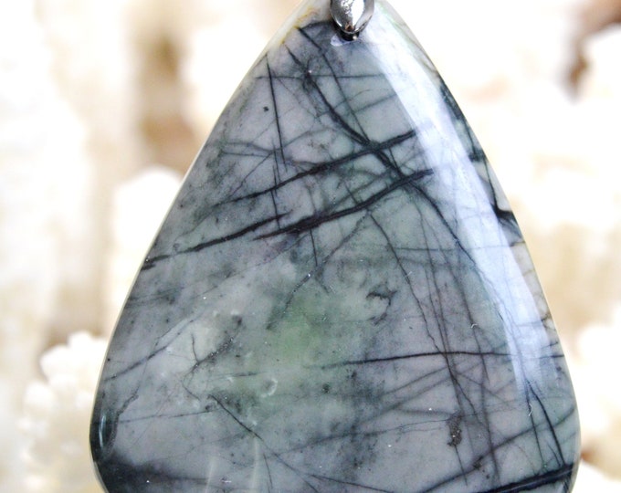 85 Carat Picasso Jasper - Natural Gemstone Cabochon Pendant - Utah, USA // AH8