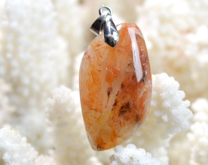54 carat carnelian - natural stone cabochon pendant - Madagascar / FD90