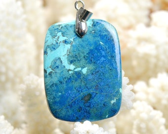 Shattuckite 60 carats - natural stone cabochon pendant - Congo / EQ51