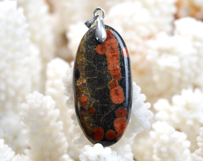 29 carat peanut obsidian - natural stone cabochon pendant - Mexico / FD62