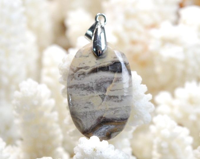 Agate 24 carats - pendentif cabochon pierre naturelle - Mexique / FD39