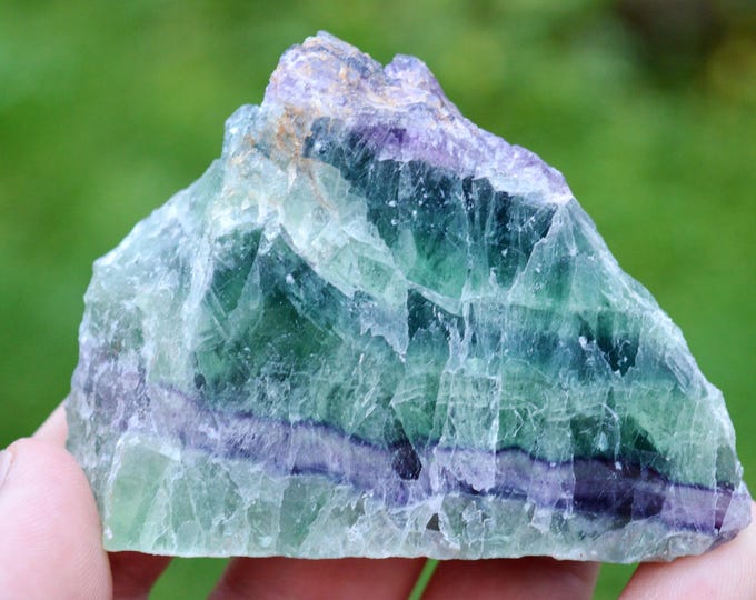 Slice - Fluorite - 1 polished side - 235 grams - Auvergne, France