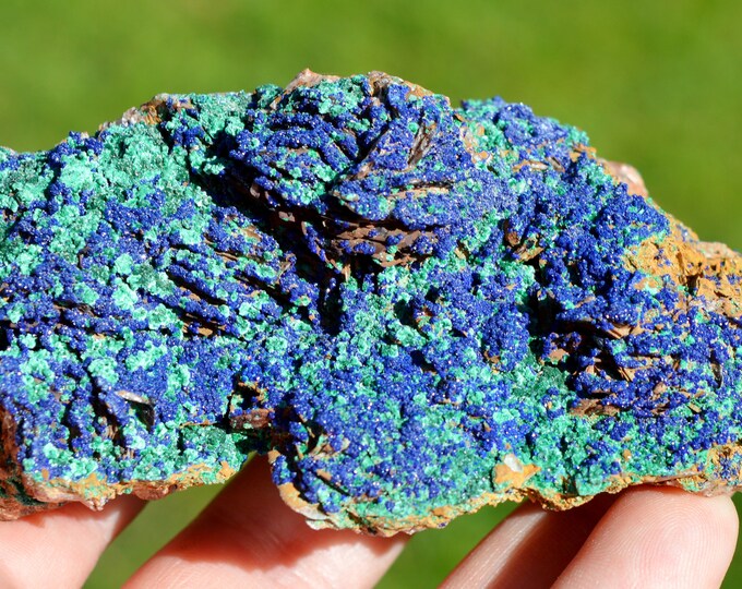 Azurite & Malachite Baryte 445 grams - Sidi Ayed, Boulemane Caïdat, Boulemane Cercle, Boulemane Province, Fez-Meknes Region, Morocco