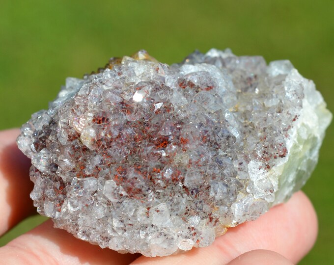 Hematoid Quartz & Fluorite 104 grams - L'Argentolle, Saint-Prix, Autun, Saône-et-Loire, Burgundy-Franche-Comté, France