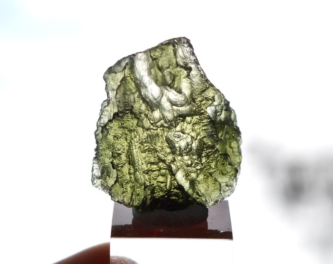 Moldavite 35 carats - Chlum nad Malší, Svatý Jan nad Malší, České Budějovice District, South Bohemian Region, Czech Republic