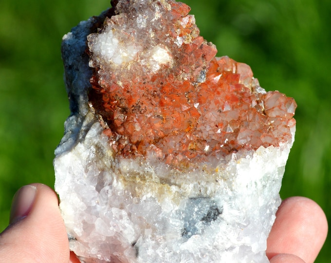 Hematoid quartz, 273 grams - L'Argentolle, Saint-Prix, Autun, Saône-et-Loire, Bourgogne-Franche-Comté, France