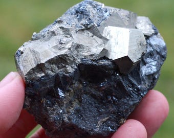 Pyrite & Hematite 330 grams - Valle Giove stope, Rio Mine, Rio Marina, Rio, Livorno Province, Tuscany, Italy