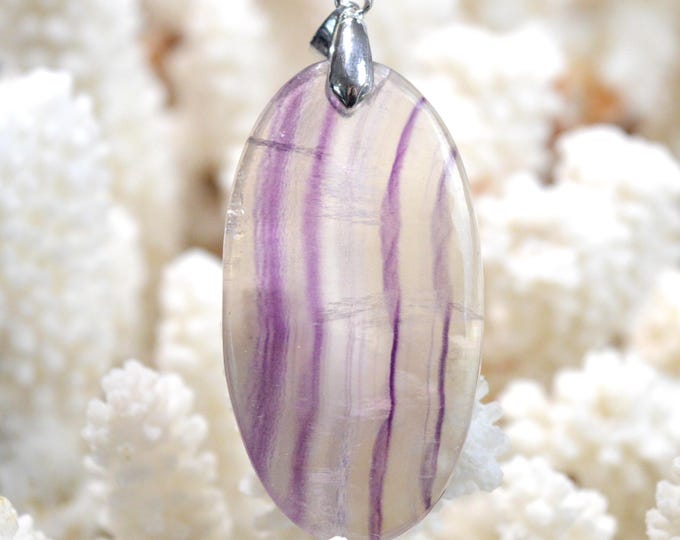 Fluorite 86 carats - pendentif cabochon pierre naturelle - Afghanistan / GA97
