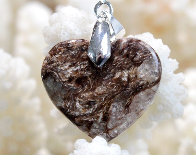 Charoite 24 carats - pendentif cabochon pierre naturelle - Russie // CH29