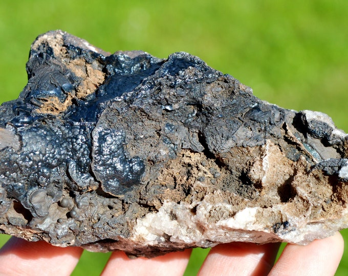 Goethite & Quartz 450 grams - Steingraben Mine, Urbès, Thann-Guebwiller, Haut-Rhin, Grand Est, France