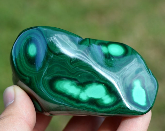 Polished Malachite 503 grams - Lubumbashi, Haut-Katanga, DR Congo