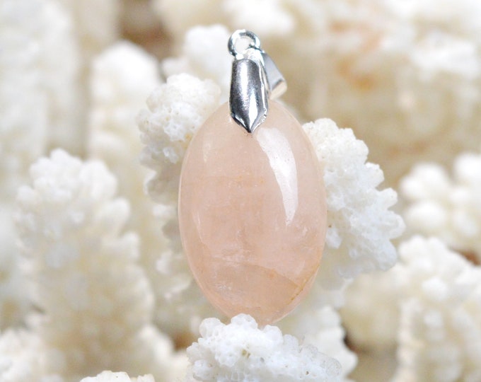 Morganite 23 carats - pendentif cabochon pierre naturelle - Pakistan / FA37