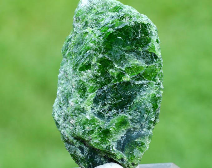 Diopside Var. Chromium-bearing Diopside 49 grams - Inagli chrome diopside deposit, Inagli Massif, Aldan, Sakha, Russia