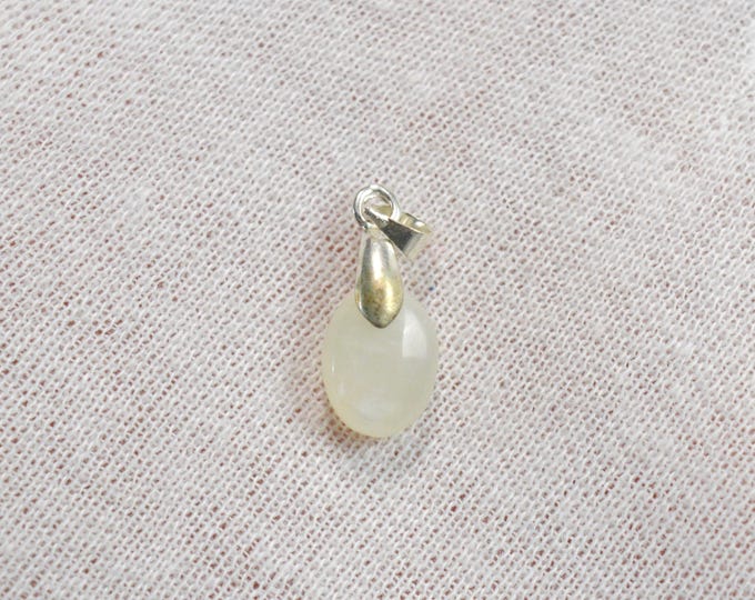 Pierre de lune blanche 6 carats - pendentif cabochon pierre naturelle - Tanzanie / FV21