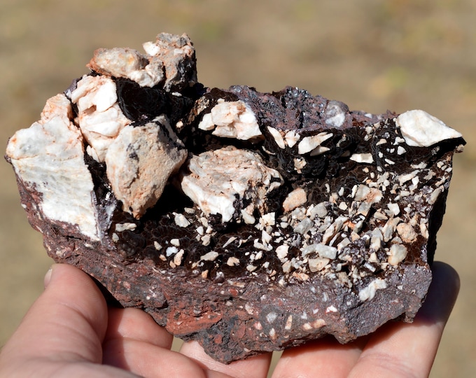 Goethite 695 grams - Mont-Roc Mine, Mont-Roc, Castres, Tarn, Occitanie, France